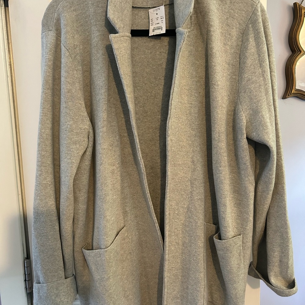 Open-Front Gray Women's Jacket/Blazer